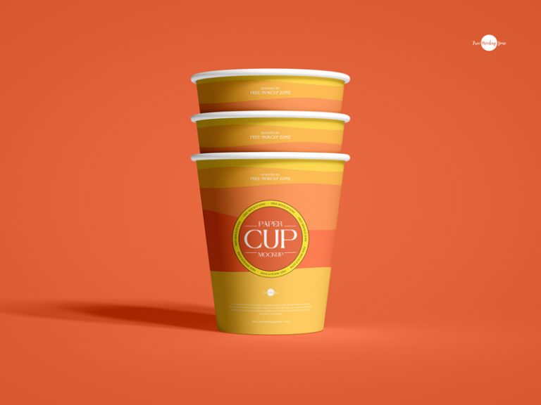 Free Premium Paper Cup Mockup - Free Mockup Zone