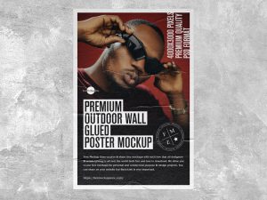 Free-Premium-Outdoor-Wall-Glued-Poster-Mockup-600