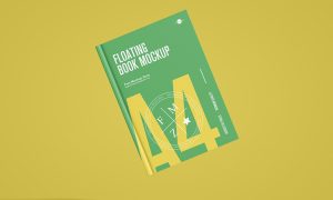 Free-Floating-A4-Book-Mockup-300