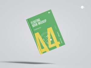 Free-Floating-A4-Book-Mockup