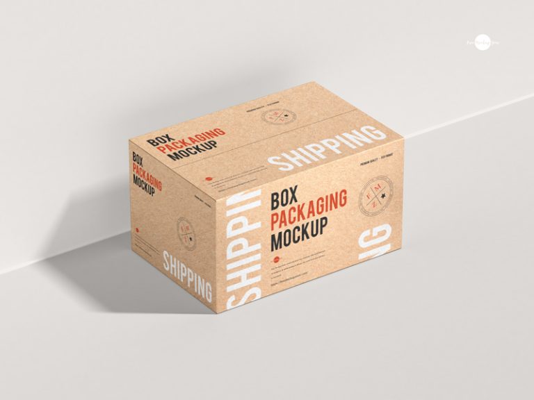 Free Shipping Box Packaging Mockup - Free Mockup Zone