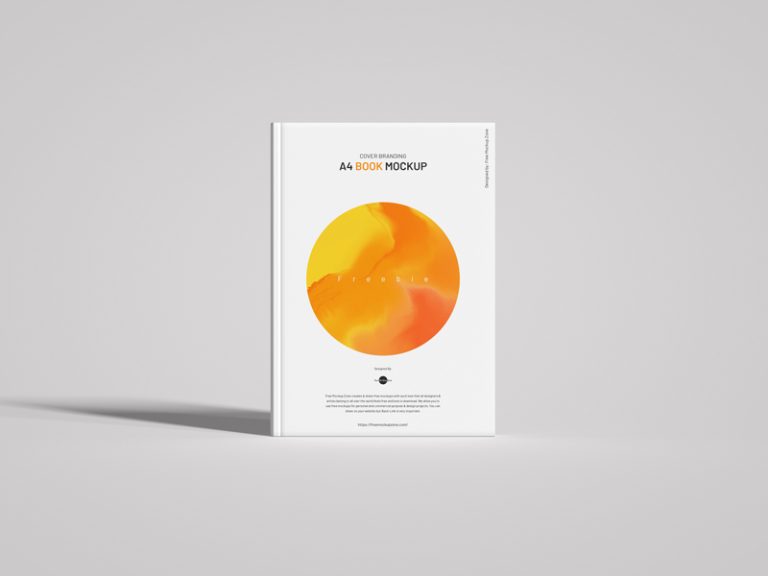 Free Cover Branding A4 Book Mockup - Free Mockup Zone
