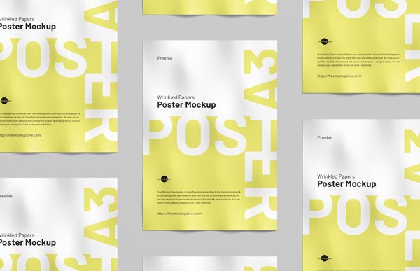 Free-A3-Wrinkled-Papers-Poster-Mockup-300