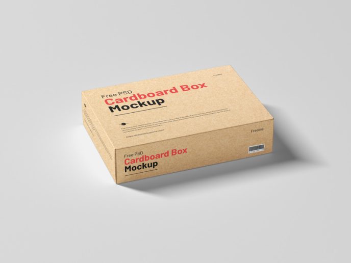 Free PSD Cardboard Box Mockup - Free Mockup Zone