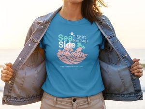 Free-Sea-Side-Girl-T-Shirt-Mockup-600