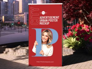Free Urban poster mockup PSD-600