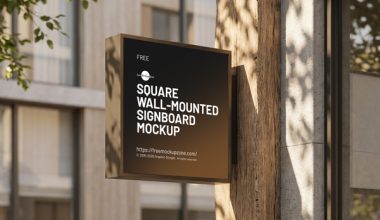 Free-Square-Wall-Mounted-Signboard-Mockup