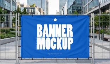 Free-Fabric-Fence-Banner-Mockup