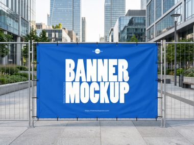 Free-Fabric-Fence-Banner-Mockup